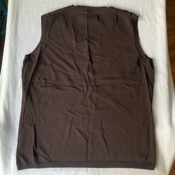 Jones New York Collection Women’s Sleeveless Knit Blouse size XL, Solid Brown - Picture 7 of 7
